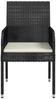 vidaXL Gartenstühle mit Kissen 2 Stk. Poly Rattan Schwarz 319885 Bild 5