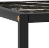 Couchtisch, Sofatisch Schwarz mit Schwarzem Glas in Marmor-Optik 40x40x50 Bild 4