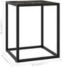 Couchtisch, Sofatisch Schwarz mit Schwarzem Glas in Marmor-Optik 40x40x50 Bild 5