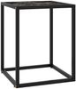 Couchtisch, Sofatisch Schwarz mit Schwarzem Glas in Marmor-Optik 40x40x50 Bild 2
