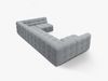 Micadoni Panorama-Sofa Kendal 7-Sitzer Strukturierter Stoff Platinum Bild 3
