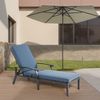 LVHOM Luxus Sonnenliegen 1 St, Verstellbare Aluminium-Liege mit Kissen, Gartenliege Rostfrei/wasserfest, 60 x 183 x 39 cm Bild 3