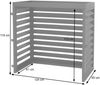 Verkleidung für Klimaanlage/Wärmetauscher HWC-O43 mit Pflanzkasten, Abdeckung, Metall 118 x 124 x 65 cm ~ grau-weiß Bild 3