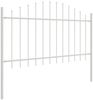 vidaXL Gartenzaun 8 pcs Weiß 170 x 140 cm Pulverbeschichteter Stahl 3360173 Bild 4