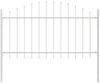 vidaXL Gartenzaun 8 pcs Weiß 170 x 140 cm Pulverbeschichteter Stahl 3360173 Bild 5