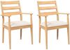 vidaXL Esszimmerstühle mit Kissen 2 Stk. Massivholz Gummibaum 4102473 Bild 2