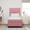 vidaXL Boxspringbett mit Matratze mit Kopfteil Rosa 90 x 190 cm Samt 3339871 Bild 3
