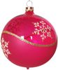 Weihnachtskugeln Set, 6 pinke Kugeln Ø 8cm Kristallwelle, Thüringer Glas Weihnachtsschmuck Bild 2