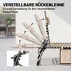 Outsunny Gartenliege mit Kopfkissen, Seitentasche, 5-Fach verstellbare Rückenlehne, Sonnenliege klappbar, 1 St, wetterfeste Liegestuhl, bis 130 kg belastbar, für Garten Strand Pool, Beige Bild 4
