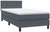 vidaXL Boxspringbett mit Matratze Dunkelgrau 90x220 cm Samt 3316240 Bild 4