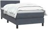 vidaXL Boxspringbett mit Matratze Dunkelgrau 90x220 cm Samt 3316240 Bild 3