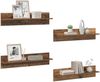 vidaXL Wandregale 4 pcs Altholz 80 x 11,5 x 18 cm Holzwerkstoff 886230 Bild 3