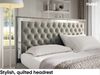 MEBLINI Polsterbett 120x200 mit Lattenrost und Matratze – ARONA SILVER – Grau Samt – Doppelbett mit Bettkasten - Stauraumbett - Kopfteil Bett mit Stauraum Bild 4