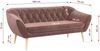 Sofa, Skandinavischer Stil, Holzbeine - PIRS - 3 Sitzer - Rosa - Velvet Bild 3