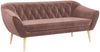 Sofa, Skandinavischer Stil, Holzbeine - PIRS - 3 Sitzer - Rosa - Velvet Bild 2