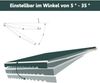 Markise mit Kurbel Balkonmarkise Sonnenschutz für Balkon 360 x 300 cm Grün Bild 5
