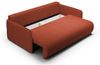 Sofa 2-Sitzer mit Schlaffunktion CALGARY Stoff Curio Ziegelrot Bild 3