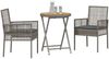 vidaXL Garten Bistro Set 3 pcs Grau Poly-Rattan 3334968 Bild 3
