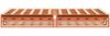 vidaXL Massivholzbett ohne Matratze Wachsbraun 140x200 cm Kiefernholz 850844 Bild 5