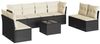 vidaXL 9-tlg. Garten-Sofagarnitur mit Kissen Schwarz Poly Rattan 3217456 Bild 2