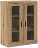 vidaXL Highboard 2 pcs Artisan-Eiche Engineered Wood und Glas 3403181 Bild 5