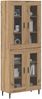 vidaXL Highboard 2 pcs Artisan-Eiche Engineered Wood und Glas 3403181 Bild 3
