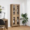 vidaXL Highboard 2 pcs Artisan-Eiche Engineered Wood und Glas 3403181 Bild 4