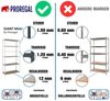 PROREGAL® Schwerlastregal GIANT MULI 250x80x30cm 6 Fachböden Fachlast 150kg Weiß Bild 2