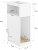 SoBuy FBT171-WN Nachttisch, Spanplatte, Melamin, Weiß, 35 x 60 x 20 cm Bild 3