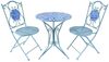 HTI-Living Garten-Essgruppe Sitzgruppe Metall Bistro Set mit Motiv Blüten für Balkon und Terrasse, (Set, 3-tlg, 1 Tisch 2 Stühle), Sitzgruppe Essgruppe Balkonset Bild 2