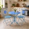 HTI-Living Garten-Essgruppe Sitzgruppe Metall Bistro Set mit Motiv Blüten für Balkon und Terrasse, (Set, 3-tlg, 1 Tisch 2 Stühle), Sitzgruppe Essgruppe Balkonset Bild 4