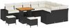 vidaXL Garten-Sofa-Set mit Kissen mit Kissen 12 pcs Schwarz und Creme 3363990 Bild 2