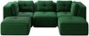 Ecksofa aus Cord, modular & tiefe Sitzfläche, 297 x 177 x 69 cm, grün Bild 5