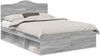 vidaXL Bettrahmen Graues Sonoma 150 x 200 cm Massives Kiefernholz 3413295 Bild 2