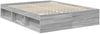 vidaXL Bettrahmen Graues Sonoma 150 x 200 cm Massives Kiefernholz 3413295 Bild 5