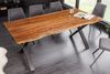 Industrie-Design Esstisch FLAMMA 180cm Mangoholz X-Gestell Bild 2