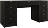 Mirjan24 'Tireno Bis' Schreibtisch mit 9 Schubladen, Schwarz, 9, 76 x 55 x 154 cm Bild 2