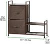 Regalsystem Schrank Holzablage mit 2 Stoffschubladen mDesign Metallrahmen braun Bild 3