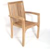 Teak Stapelstuhl Como (2 Stück) Lehne: 110cm Bild 3