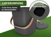 YourCasa Biomülleimer YourCasa® Biomülleimer Küche Klein 4L nachhaltig mit Akivkohlefilter, Fassungsvermögen 4 Liter, Nachhaltige Materialien Bild 3