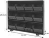Aufbewahrungsbox HWC-M10, Lagersystem Kleinteileboxen, 12 herausnehmbare Fächer, 30 x 33 x 8 cm schwarz Bild 3