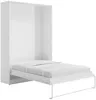 Vente-unique - BEGANIO Bett Holz, Platte Weiß - B 40 cm239,2 cm x H 225 cm x L 179 cm Bild 3