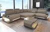 Stoffsofa Asti L Mini – Modern & Komfortabel - Mikrofaserstoff - Taupe-Weiß Bild 2