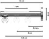 Innenlauf-Gardinenstangen-Set Siteno Tanara 100 cm, 1-läufig, 20 mm Ø Chrom Bild 2