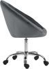 Arbeitshocker TURKU - 65x57x85cm, Samt, Dunkelgrau | Arbeitsstuhl Drehhocker Rollhocker Bürohocker Bild 5
