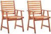 vidaXL Garten-Essstühle 2 Stk. mit Kissen Massivholz Akazie 3064325 Bild 2