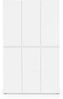 Schuhschrank >Glossy< in Weiß Hochglanz - 120x200x34cm (BxHxT) Bild 2