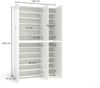 Schuhschrank >Glossy< in Weiß Hochglanz - 120x200x34cm (BxHxT) Bild 4