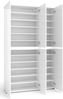 Schuhschrank >Glossy< in Weiß Hochglanz - 120x200x34cm (BxHxT) Bild 3