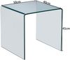 Beistelltisch aus klarem Temperglas, B 50 x T 40 x H 45 cm, transparent und pflegeleicht Bild 4
